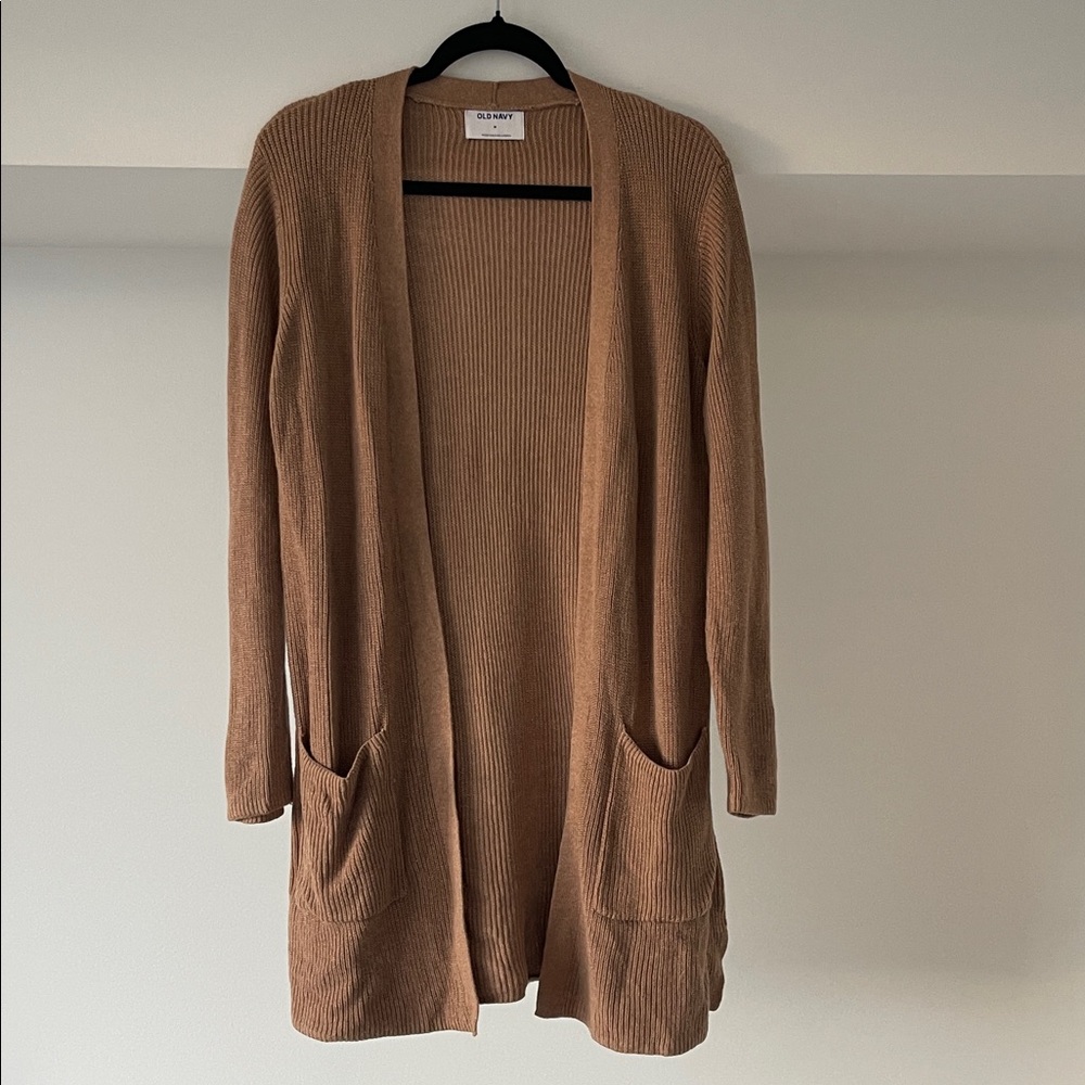 Old Navy Tan Open-Front Cardigan